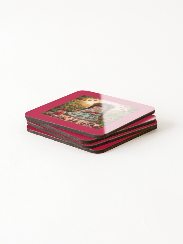 Thumbnail 4 of 5, Coasters (Set of 4), The Little Raspberry Princess. designed and sold by Antri33.
