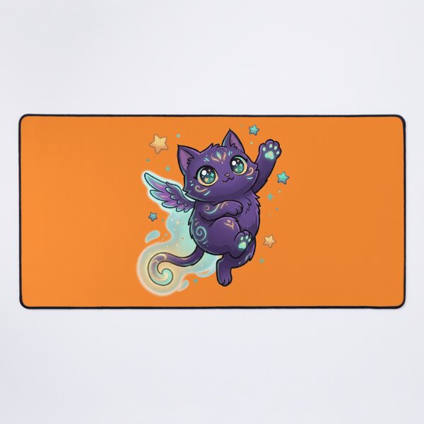Item preview, Magical Winged Purple Cat Illustration designed and sold by aikdreams.