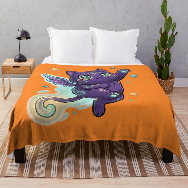 Item preview, Magical Winged Purple Cat Illustration designed and sold by aikdreams.