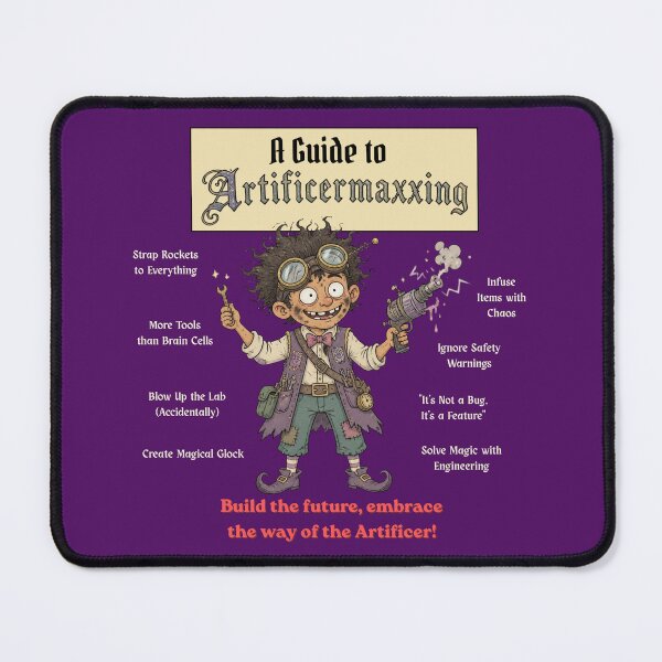 Item preview, A Guide to Artificermaxxing (Dark Edition) - DND RPG Meme designed and sold by Dice_Goblin_Studio.