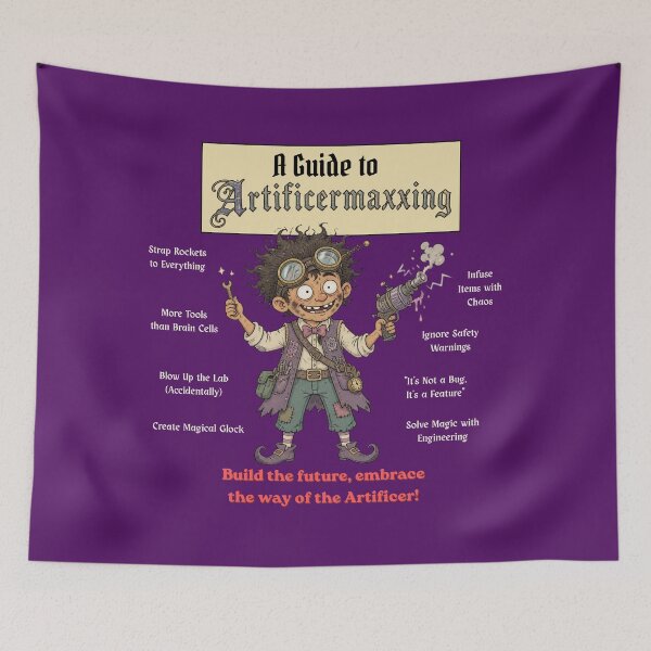 Item preview, A Guide to Artificermaxxing (Dark Edition) - DND RPG Meme designed and sold by Dice_Goblin_Studio.