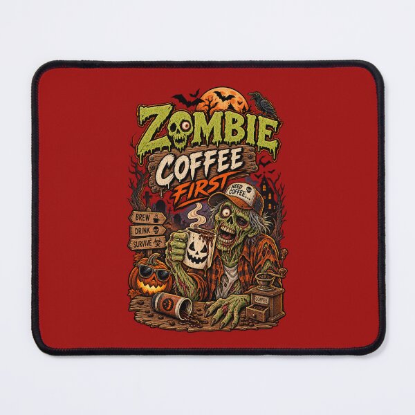 Item preview, Zombie Coffee First Funny Halloween Coffee Lover Retro T-Shirt designed and sold by mocci10.