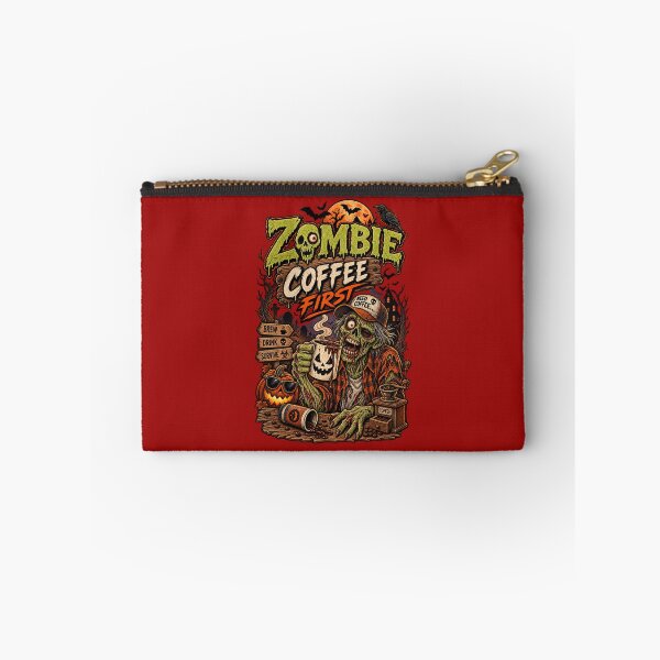 Item preview, Zombie Coffee First Funny Halloween Coffee Lover Retro T-Shirt designed and sold by mocci10.