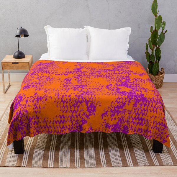 Item preview, Modern Distressed Python Print Pattern | Orange & Purple designed and sold by Frohyou.