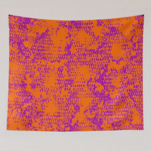 Item preview, Modern Distressed Python Print Pattern | Orange & Purple designed and sold by Frohyou.
