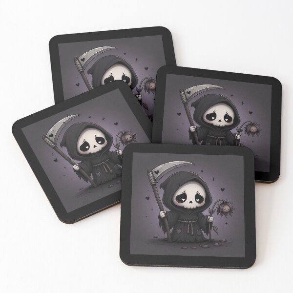Item preview, Chibi Grim Reaper Dead Rose Illustration designed and sold by Porculation452.