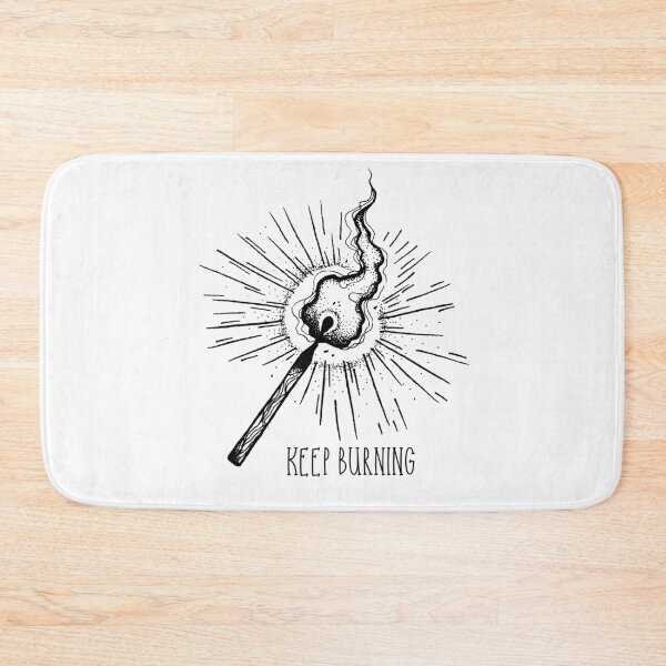 Item preview, Keep Burning Matchstick – Motivational Dark Minimalist Quote Design designed and sold by witchlingart.