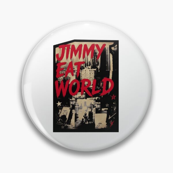 Item preview, Jimmy Eat World Red Grunge City Skyline designed and sold by IshTarltArt.