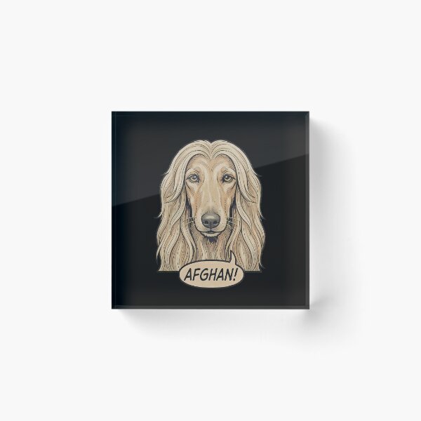 Item preview, Afghan Retro Vintage Comic Hound Art – Graceful Afghan Sighthound designed and sold by Pfotenfaden.