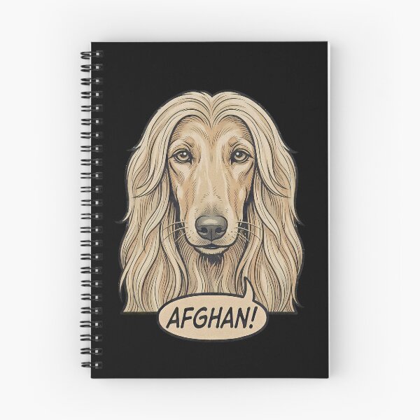 Item preview, Afghan Retro Vintage Comic Hound Art – Graceful Afghan Sighthound designed and sold by Pfotenfaden.