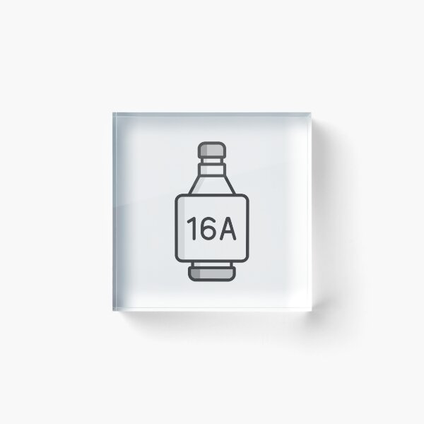 Item preview, 16A Electrical Fuse Safety Symbol designed and sold by VectorForge Studio.