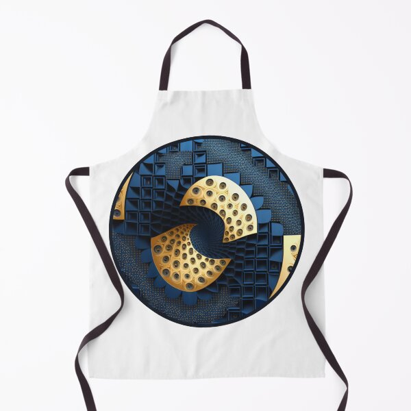 Item preview, Navy Quilted Disc with Gold Spiral designed and sold by RAGANADesign.