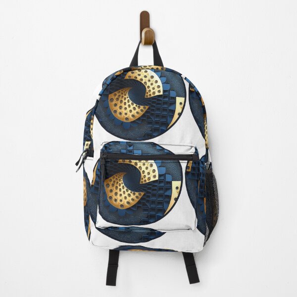 Item preview, Navy Quilted Disc with Gold Spiral designed and sold by RAGANADesign.