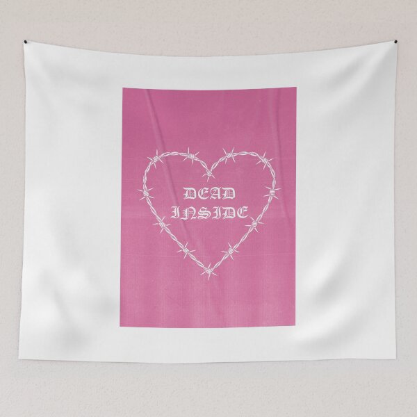Item preview, Dead Inside Barbed Wire Heart – Hot Pink Goth Girl Aesthetic designed and sold by Kev Prescott.