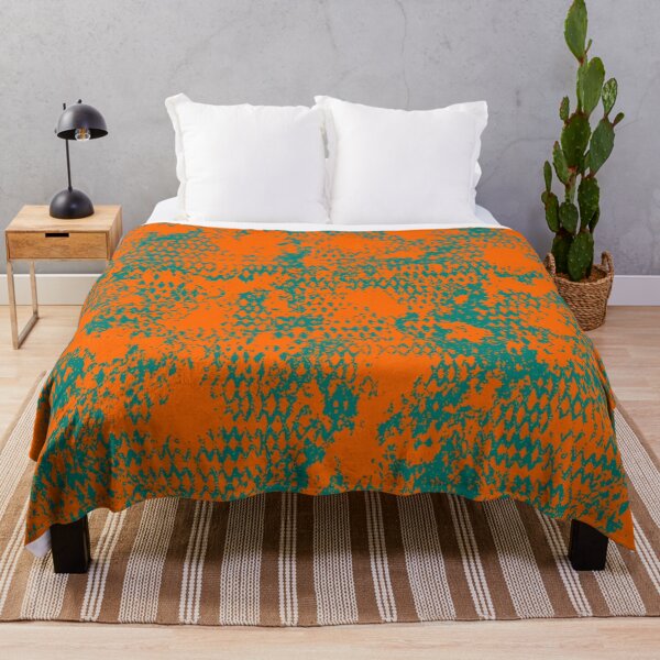 Item preview, Modern Distressed Python Print Pattern | Orange & Teal designed and sold by Frohyou.