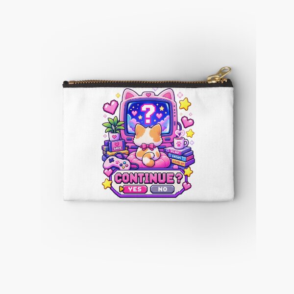 Artikelvorschau, Continue Cat – Niedlicher Retro-Gaming-Charakter entworfen und verkauft von JPCuteDesign.