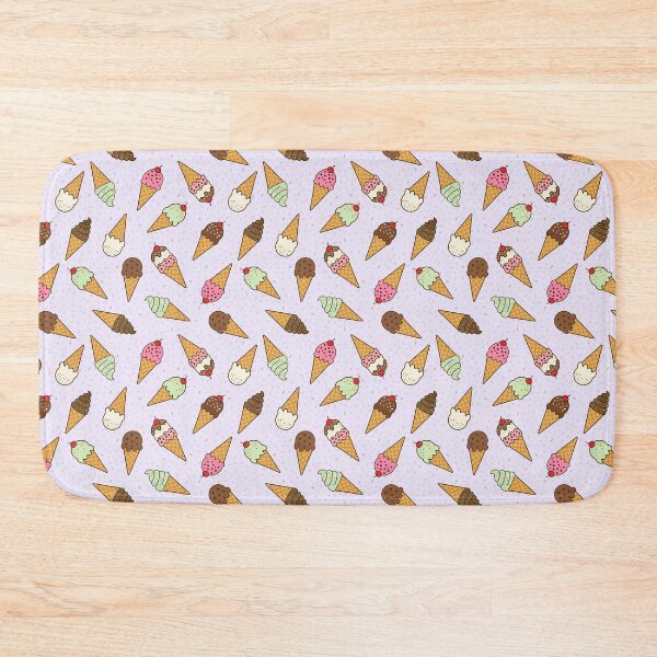 Item preview, Scattered ice cream cones with sprinkles on soft lavender background designed and sold by Chantal creates.