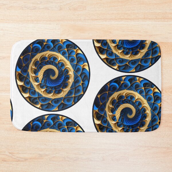 Item preview, Blue and Cream Quilled Fractal Circle designed and sold by RAGANADesign.