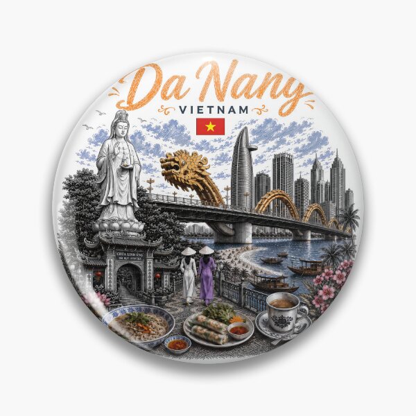 Item preview, Da Nang Vietnam Vintage Travel Art designed and sold by CHC.