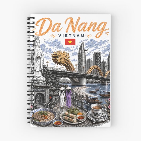Item preview, Da Nang Vietnam Vintage Travel Art designed and sold by CHC.