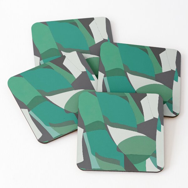 Item preview, Emerald Green Mid Century Abstract Pattern designed and sold by imaniko.