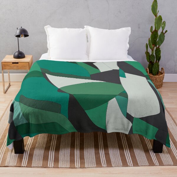 Item preview, Emerald Green Mid Century Abstract Pattern designed and sold by Aniko Tulipan.