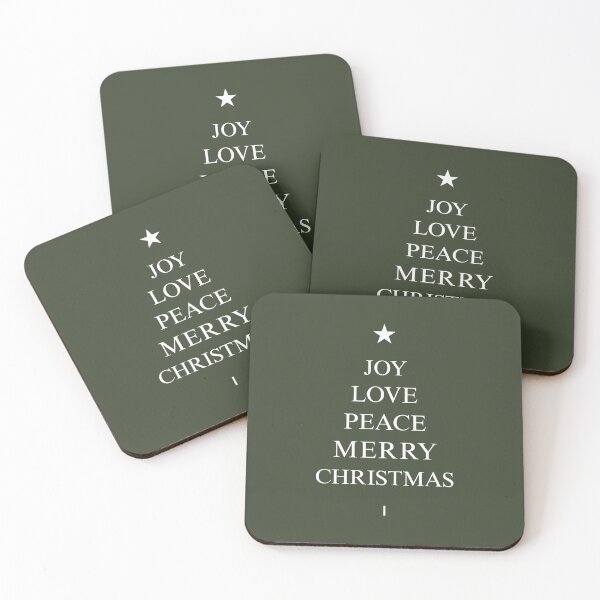 Item preview, Joy Love Peace Merry Christmas White Word Tree designed and sold by GemsAnatomy.