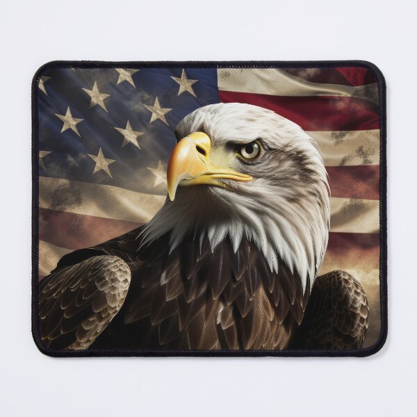 Item preview, Eagle with USA Flag designed and sold by Visual-Elixir.