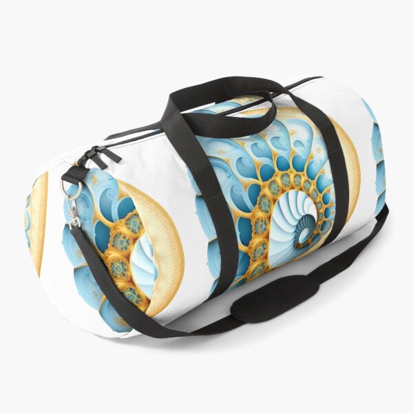 Item preview, Pale Blue and Gold Nautilus Fractal designed and sold by RAGANADesign.