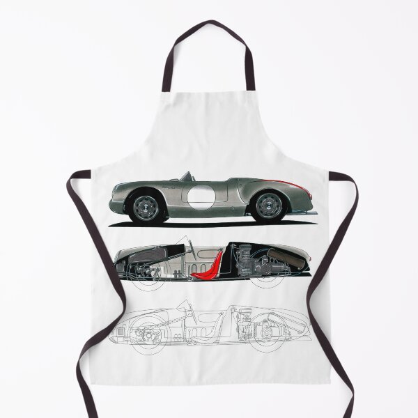 Item preview, Exclusive drawing collage legendary germany racing car 550 Spyder with flat air cooled engine designed and sold by Cars23.