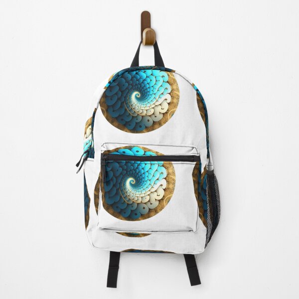 Item preview, Blue Cloud Spiral on Gold Speckle designed and sold by RAGANADesign.