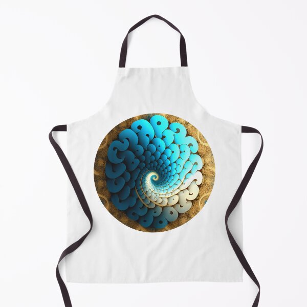 Item preview, Blue Cloud Spiral on Gold Speckle designed and sold by RAGANADesign.