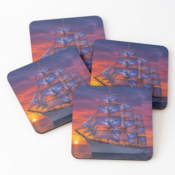 Item preview, sailboat sailing at sunset designed and sold by Eyden59.
