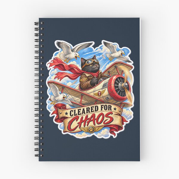Item preview, Cleared for Chaos – Vintage Cat Pilot Aviation Art designed and sold by LakeshoreLegendsAndLight .