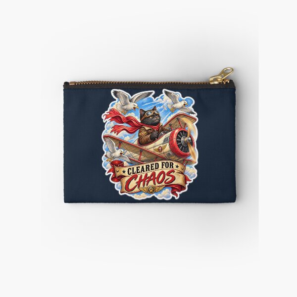 Item preview, Cleared for Chaos – Vintage Cat Pilot Aviation Art designed and sold by LakeshoreLegendsAndLight .