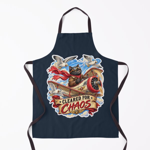 Item preview, Cleared for Chaos – Vintage Cat Pilot Aviation Art designed and sold by LakeshoreLegendsAndLight .
