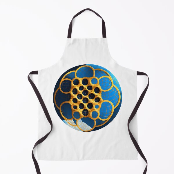 Item preview, Navy Circle with Gold Honeycomb Ring designed and sold by RAGANADesign.