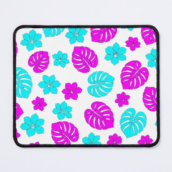 Item preview, Cyberpunk Tropical Monstera & Hibiscus Pattern designed and sold by Dabis26.