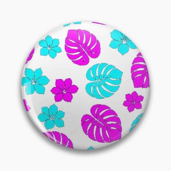 Item preview, Cyberpunk Tropical Monstera & Hibiscus Pattern designed and sold by Dabis26.