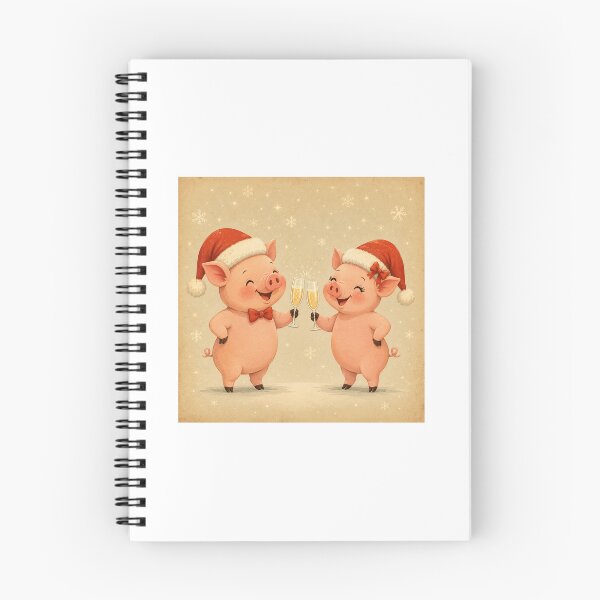 Item preview, Cute Christmas Pigs Toasting with Champagne designed and sold by mayatA-rt.