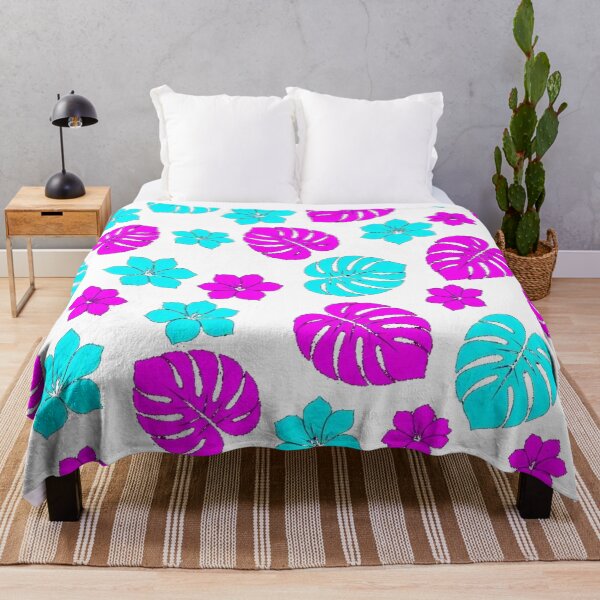 Item preview, Cyberpunk Tropical Monstera & Hibiscus Pattern designed and sold by Dabis26.