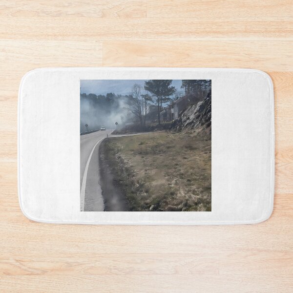 Item preview, Foggy Scenic Highway Scandinavian Countryside Road⁠ designed and sold by Julia9632.