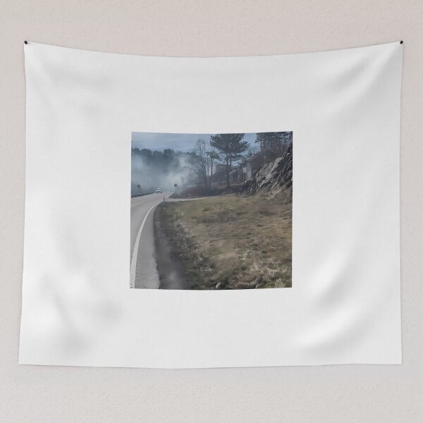 Item preview, Foggy Scenic Highway Scandinavian Countryside Road⁠ designed and sold by Julia9632.