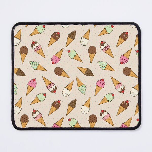 Item preview, Scattered ice cream cones with sprinkles on waffle beige background designed and sold by Chantal creates.