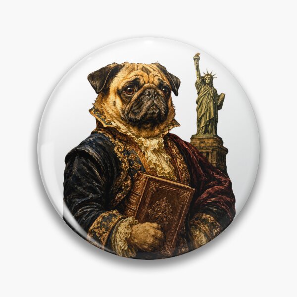 Item preview, Aristocrat Pug Portrait Rembrandt Baroque Style designed and sold by Ada’s Mystic Atelier .