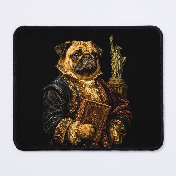 Item preview, Aristocrat Pug Portrait Rembrandt Baroque Style designed and sold by Ada’s Mystic Atelier .