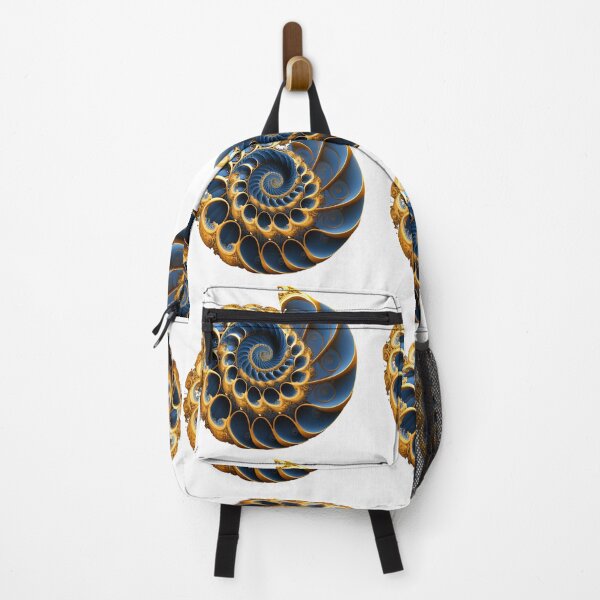 Item preview, Navy and Gold Ornate Spiral Shell designed and sold by RAGANADesign.