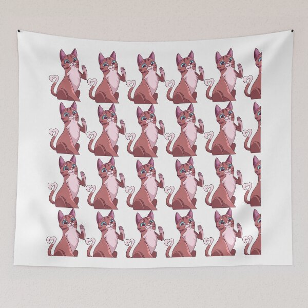 Item preview, Cute Waving Cat Heart Tail Pattern designed and sold by manojbalan1968.