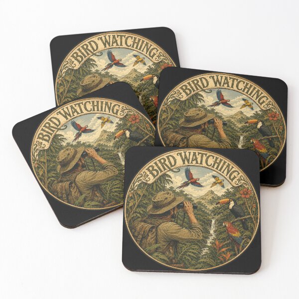 Item preview, Bird Watching Adventure – Vintage Tropical Birdwatcher designed and sold by creativebymateo.