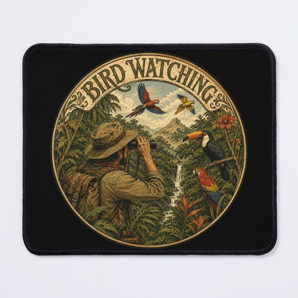Item preview, Bird Watching Adventure – Vintage Tropical Birdwatcher designed and sold by creativebymateo.